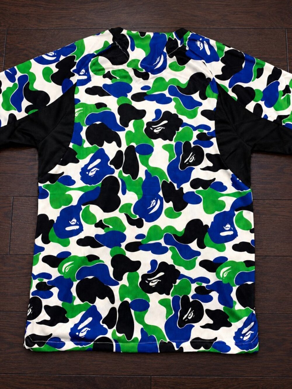 Adidas x A Bathing Ape BAPE ABC Camo Soccer Jersey NWT Men's Medium Blue Green B - Picture 3 of 5